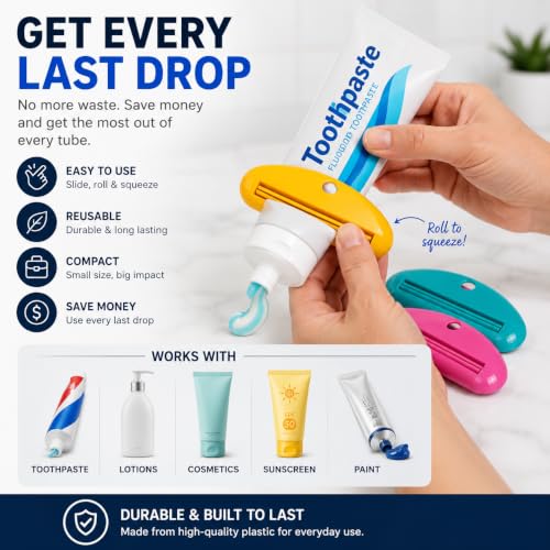 ML Necessities Tube Squeezer 2-Pack for Toothpaste and Lotion