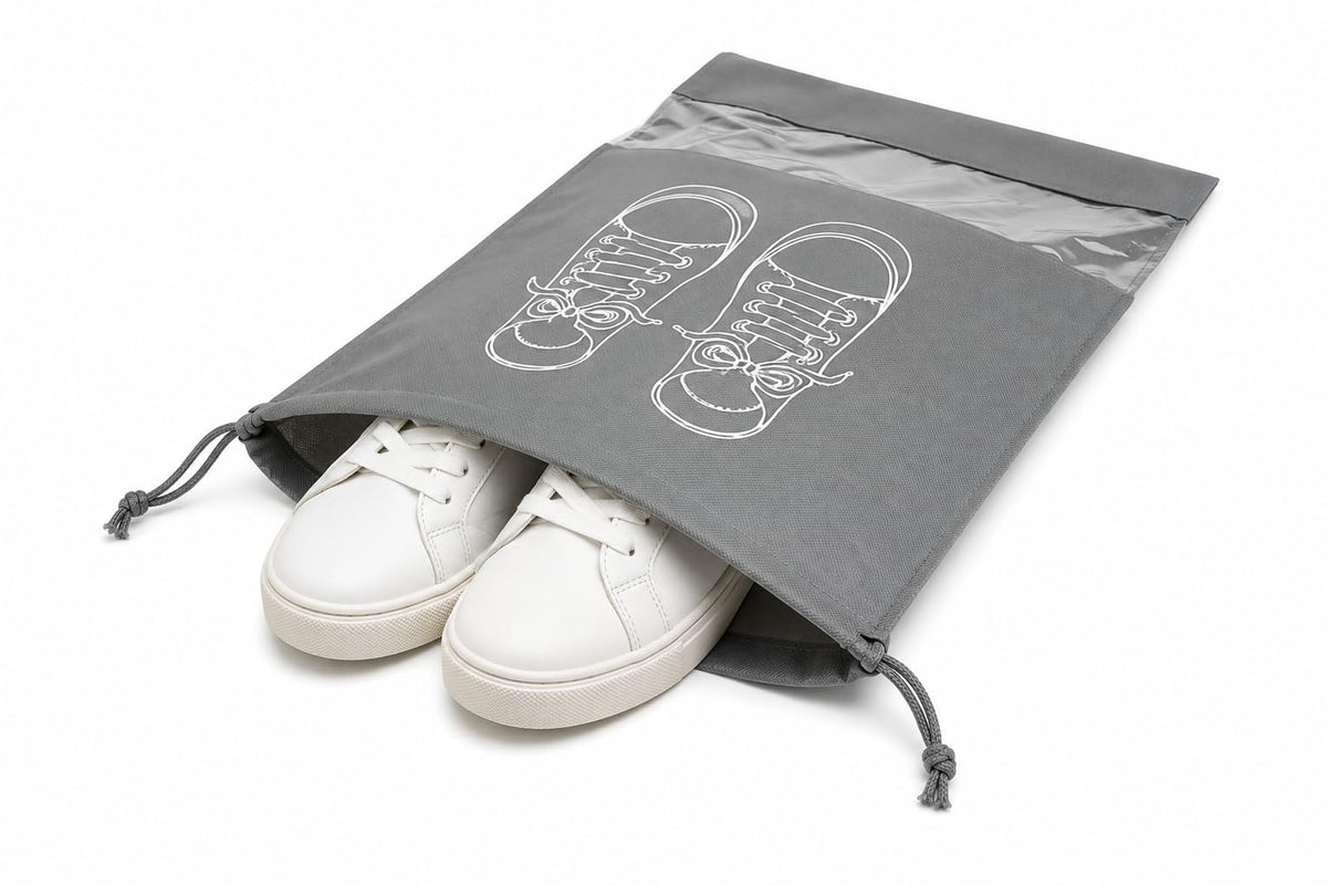 Shoe Storage Bags 10 Pack Reusable Non-Woven Drawstring Pouches