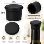 ML Necessities Silicone Wine Bottle Stoppers (6-Pack)