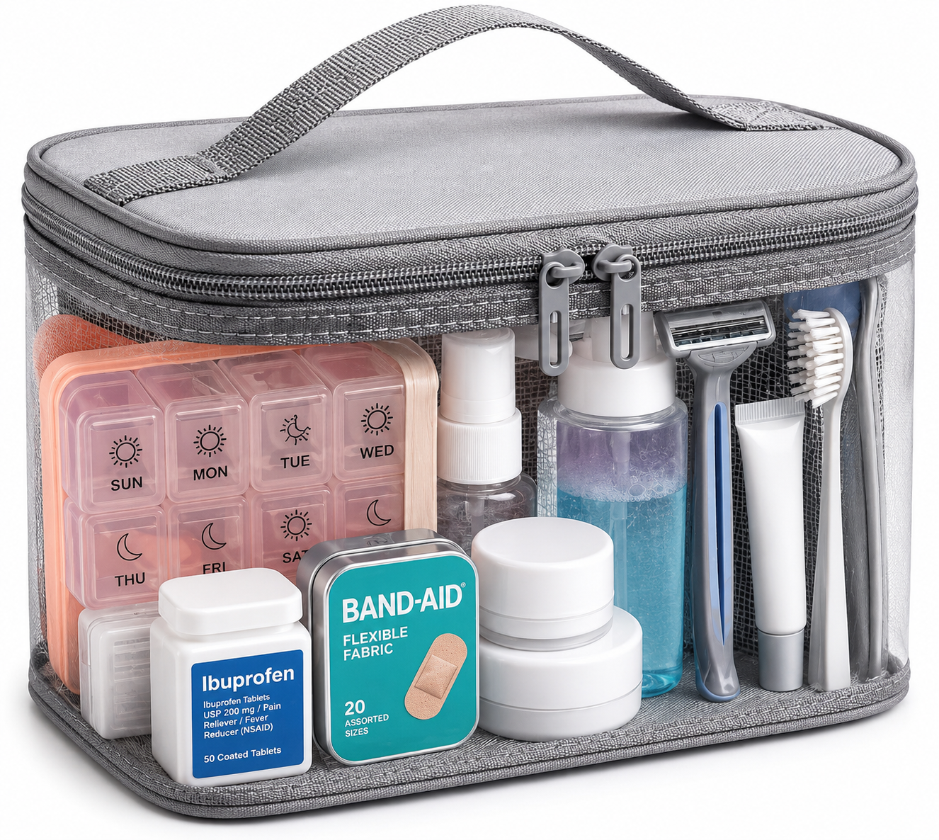 Travel Toiletry Bag for Women & Men, Gray