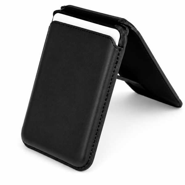 Magnetic Phone Wallet with Kickstand for iPhone – RFID Card Holder