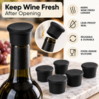 ML Necessities Silicone Wine Bottle Stoppers (6-Pack)