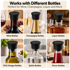 ML Necessities Silicone Wine Bottle Stoppers (6-Pack)