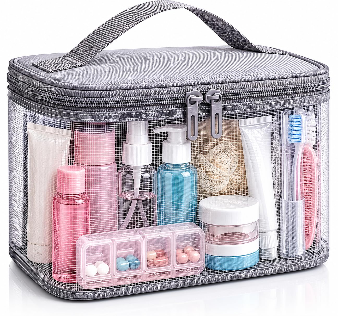 Travel Toiletry Bag for Women & Men, Gray