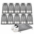 Shoe Storage Bags 10 Pack Reusable Non-Woven Drawstring Pouches